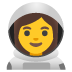 👩‍🚀 woman astronaut display on Google